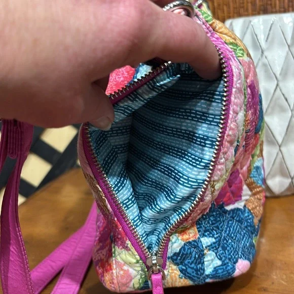 Vera Bradley Floral Crossbody Bag - Pink, Blue, Green - Picture 6 of 13